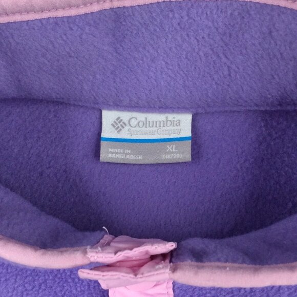 Columbia Benton Springs 1/4 Snap Fleece Pullover Sweatshirt Girls Size XL 18/20 - Picture 7 of 8